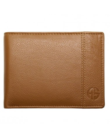 Leather Wallet ALPHA STATUS 10101-F RFID TAN