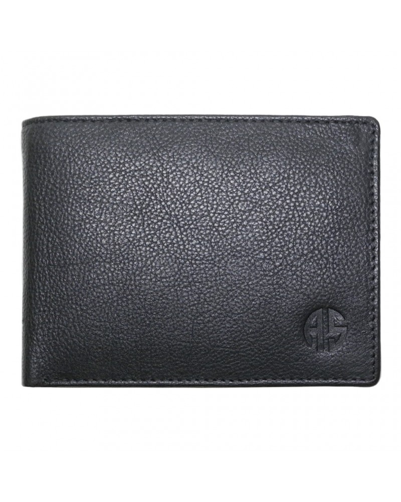 Leather Wallet ALPHA STATUS 10101FD-0 RFID BLACK