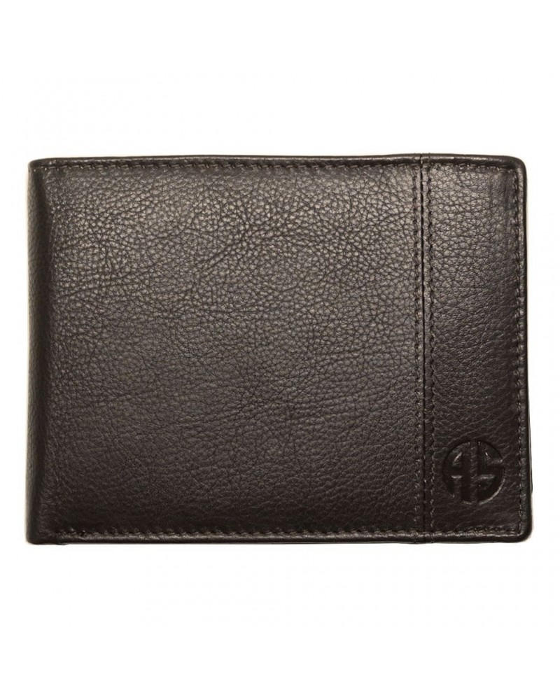 Leather Wallet ALPHA STATUS 10101-F RFID COCCOA BROWN