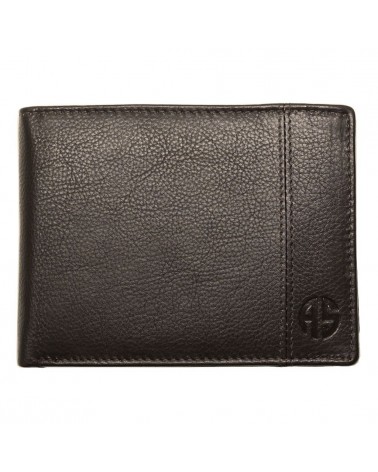 Leather Wallet ALPHA STATUS 10101-F RFID COCCOA BROWN