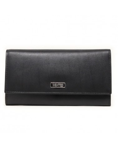 Leather Wallet MENTZO L310 BLACK RFID ATHENA