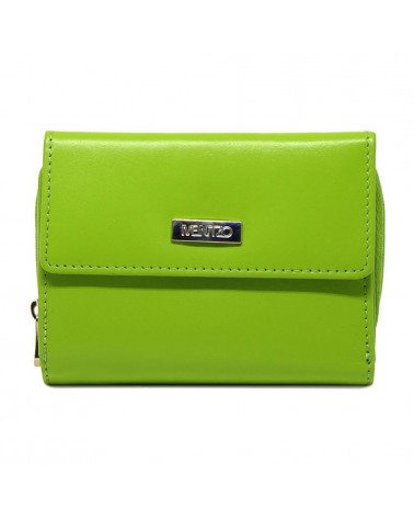 Leather Wallet MENTZO L201 GREEN RFID CALYPSO