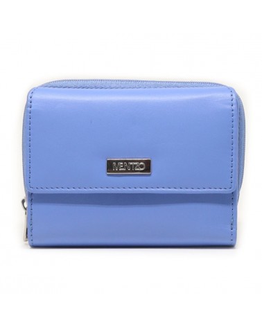 Leather Wallet MENTZO L201 BLUE RFID CALYPSO