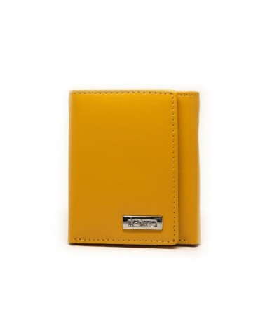 Leather Wallet MENTZO L301 YELLOW RFID IRIS