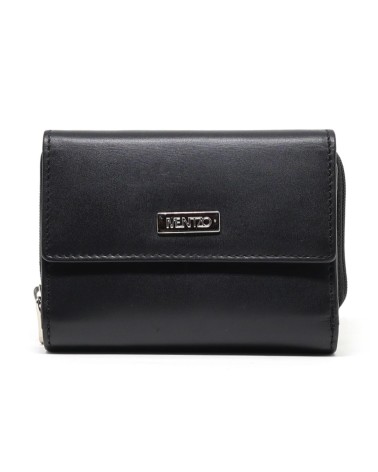 Leather Wallet MENTZO L201 BLACK RFID CALYPSO