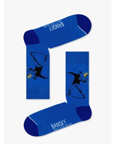 AXIDsocks Unisex Socks Bansky Rage, Flower Thrower