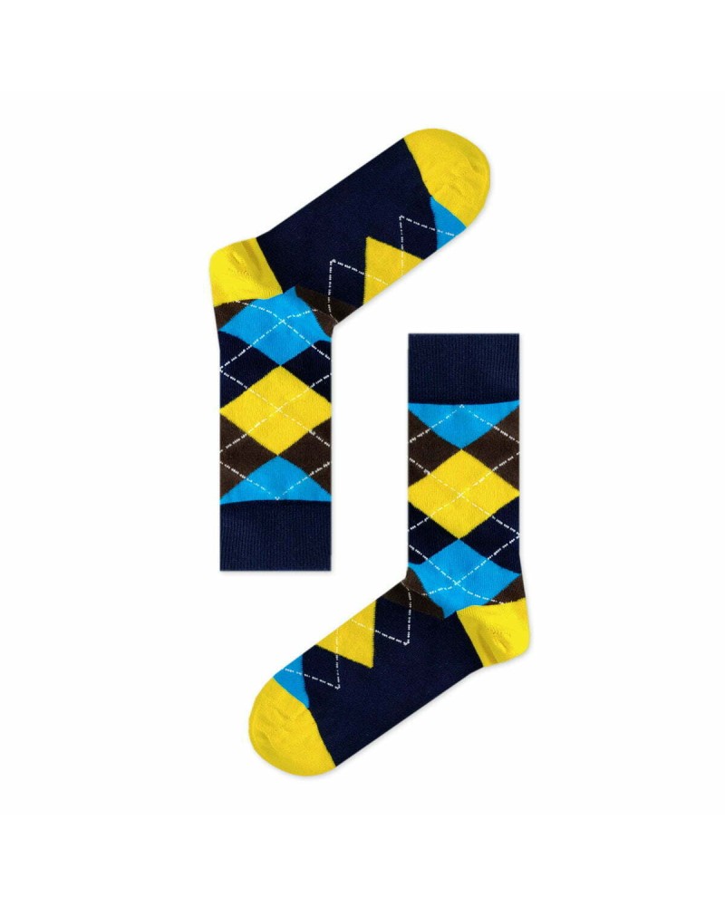 AXIDsocks Unisex Socks Geometric Multicolor Yellow