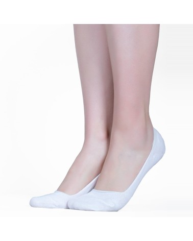 AXIDsocks Invisible Sock White with Silicone on the Heel