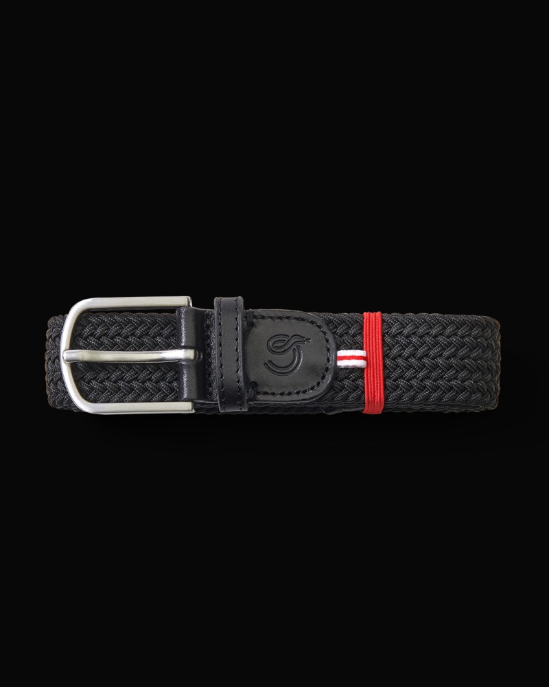 La Boucle London πλεκτή ζώνη Black B10-100990