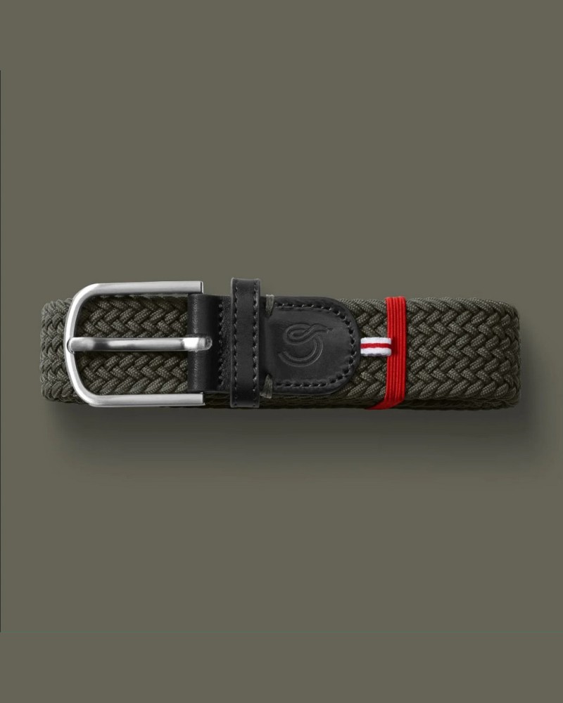 La Boucle Cambridge πλεκτή ζώνη Dusty Olive B10-100271