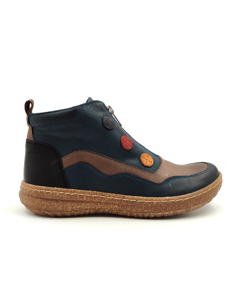 CHACAL 6966 Incobuck Δέρμα Navy/Taupe/Negro