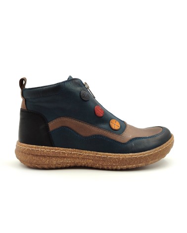 CHACAL 6966 Incobuck Δέρμα Navy/Taupe/Negro