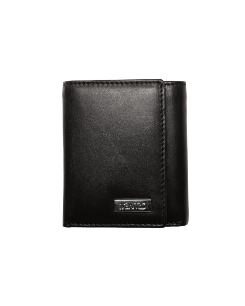 Leather Wallet MENTZO L301 BLACK RFID IRIS