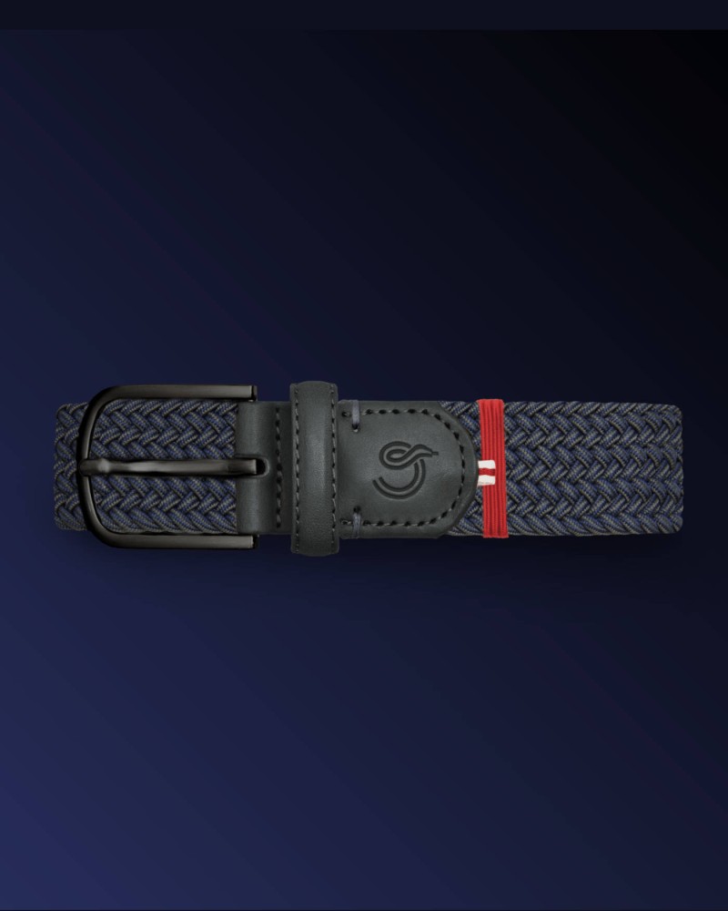La Boucle Little Italy πλεκτή ζώνη Duo Navy B23-230195