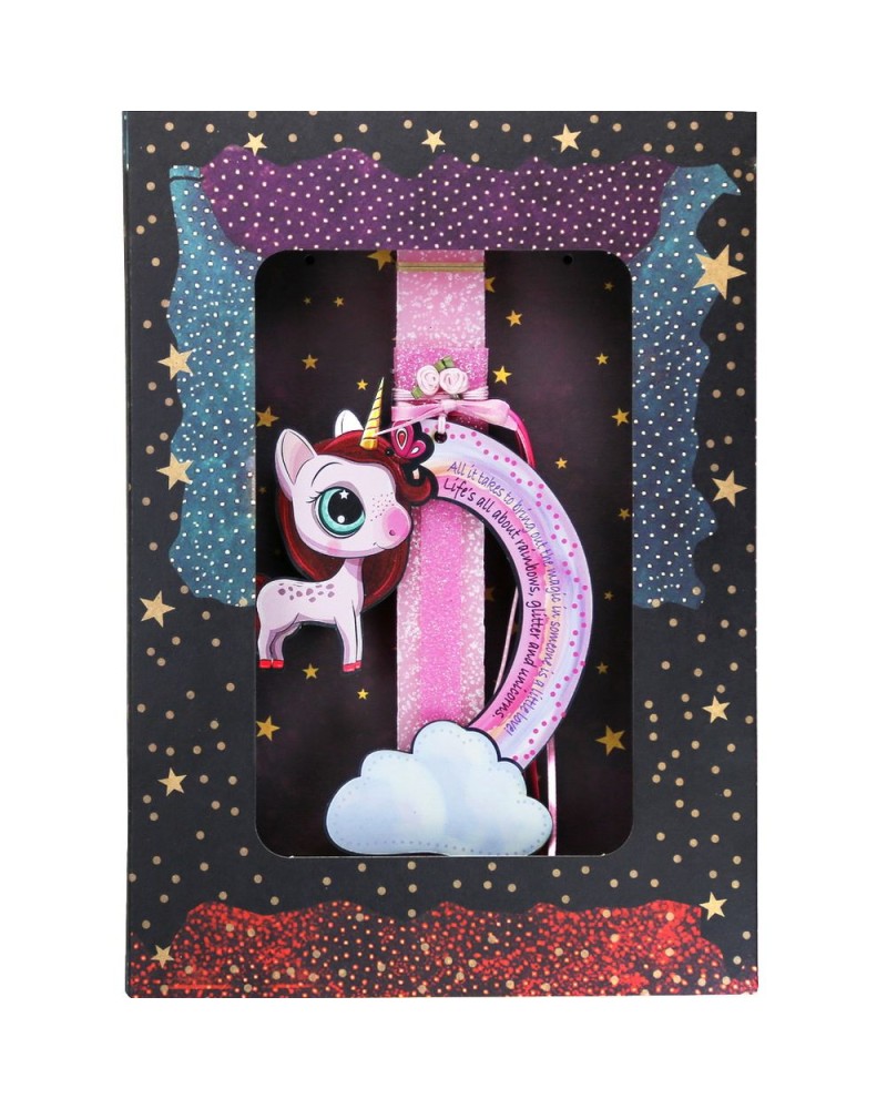 Easter Candle Unicorn Rainbow - Butterfly