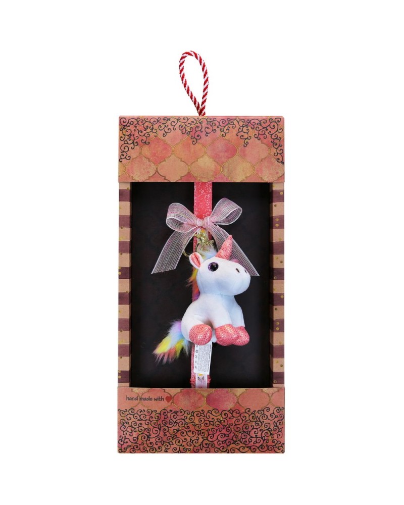 Easter Candle 30cm Unicorn Keychain - White