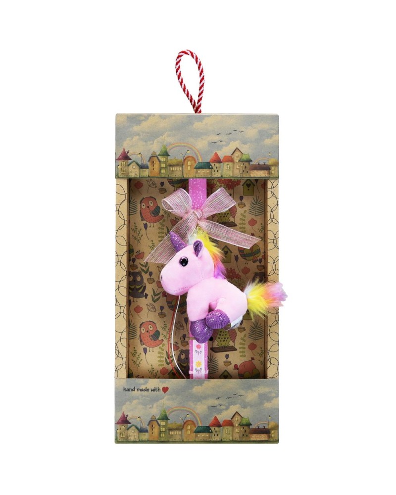 Easter Candle 30cm Unicorn Keychain - Pink
