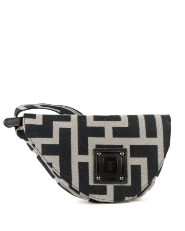 FOREST Τσάντα Χιαστί Μαύρο/Μπεζ