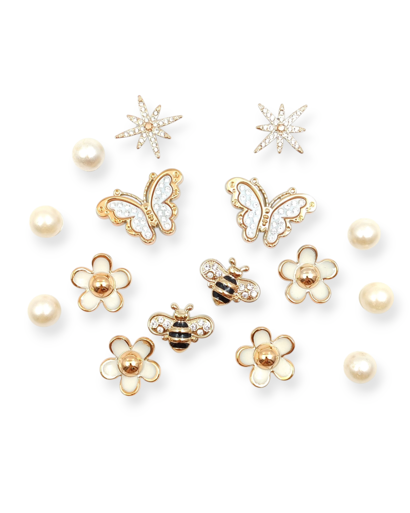 Διακοσμητικά Pins για Clogs Σετ 03 Bees
