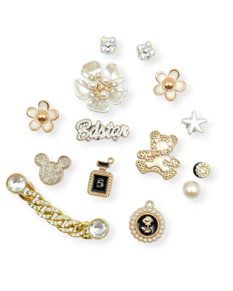 Διακοσμητικά Pins για Clogs Σετ 05 Luxurious