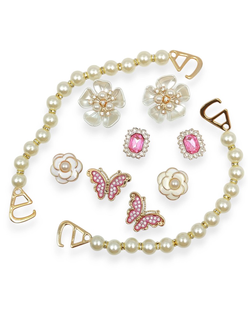 Διακοσμητικά Pins για Clogs Σετ 06 Pearls