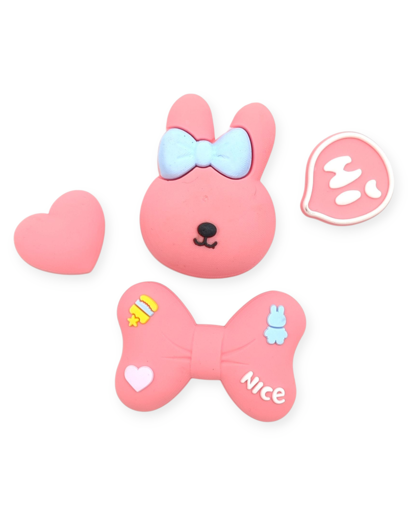 Decorative Pins for Clogs Set 10 Bunny