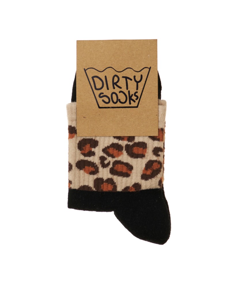 Dirty Socks Unisex Socks Black Leopard