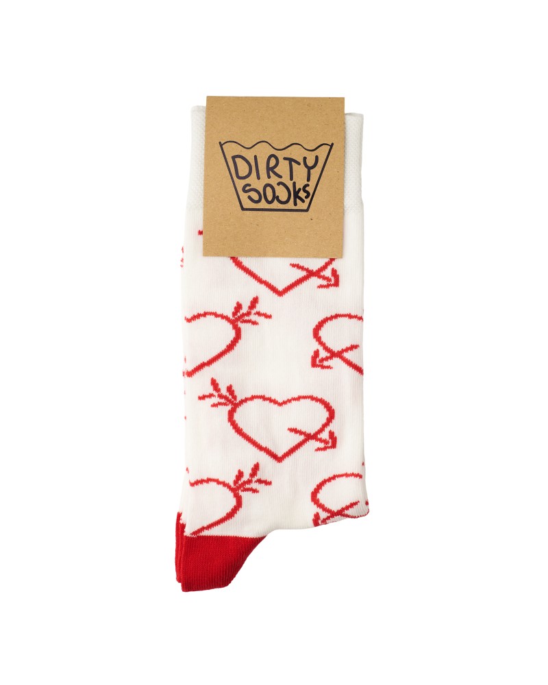 Dirty Socks Unisex Socks White Love
