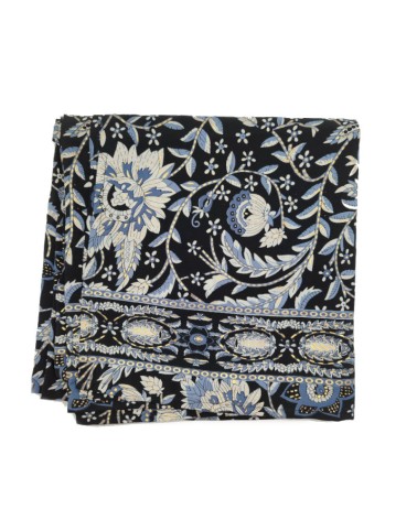 Φουλάρι Μεταξωτό SC06 Εμπριμέ Μαύρο