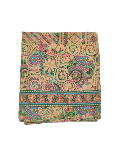 Φουλάρι Μεταξωτό SC07 Εμπριμέ Χρυσαφί