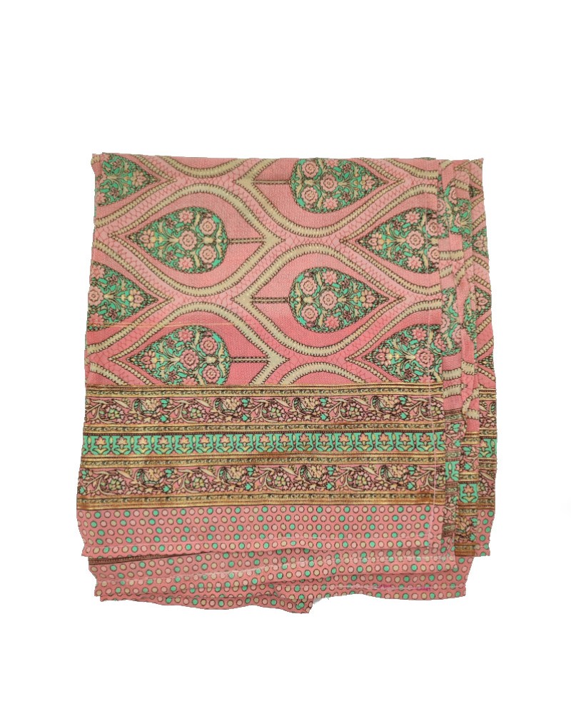 Φουλάρι Μεταξωτό SC08 Εμπριμέ Σομόν