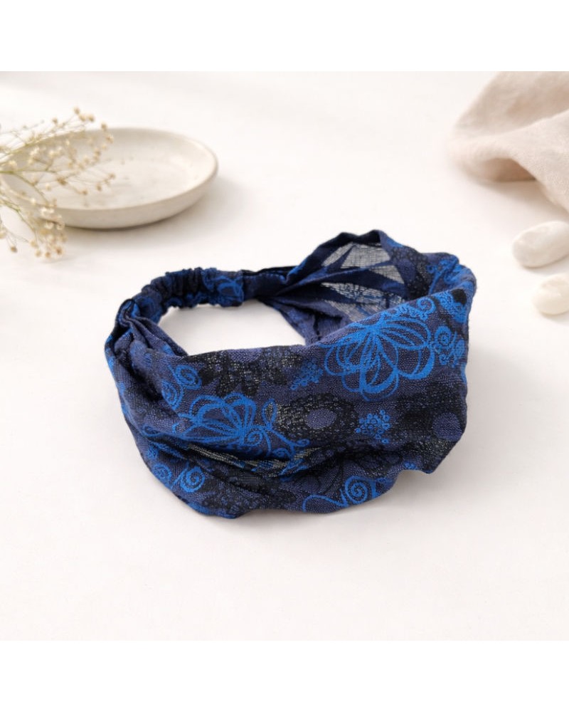 Κορδέλα Βαμβακερή BA 04 Εμπριμέ Μπλε