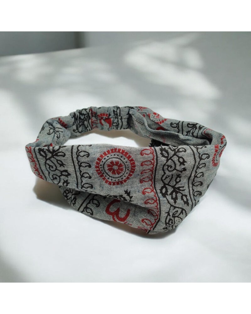 Κορδέλα Βαμβακερή BA 10 Εμπριμέ Γκρι