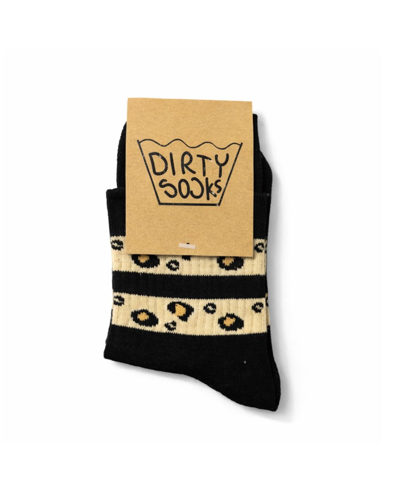 Dirty Socks Κάλτσα με σχέδια Black Leopard Stripe