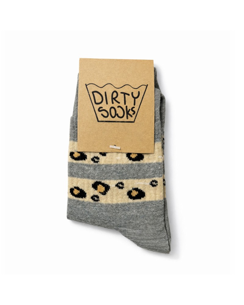 Dirty Socks Κάλτσα με σχέδια Grey Leopard Stripe