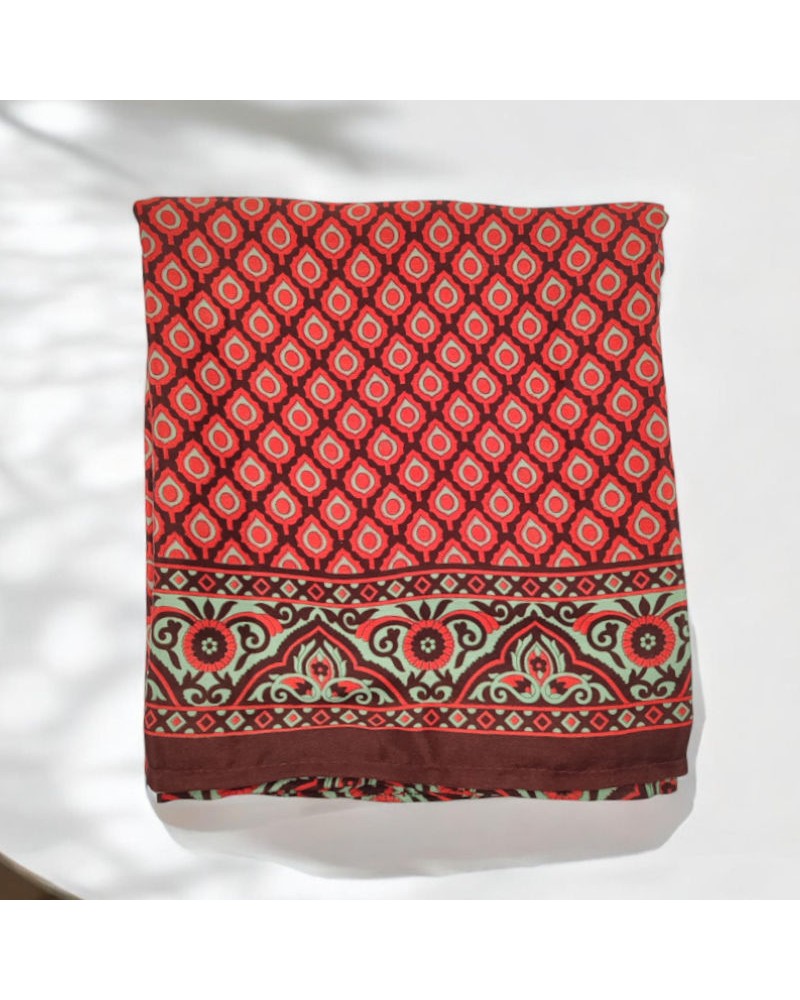 Silk Saree SR03 Vintage Red