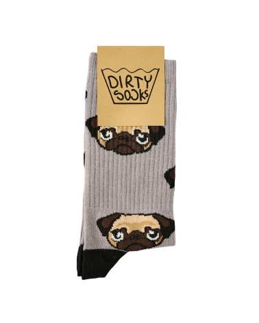Dirty Socks Unisex Socks Grey Pug Dog