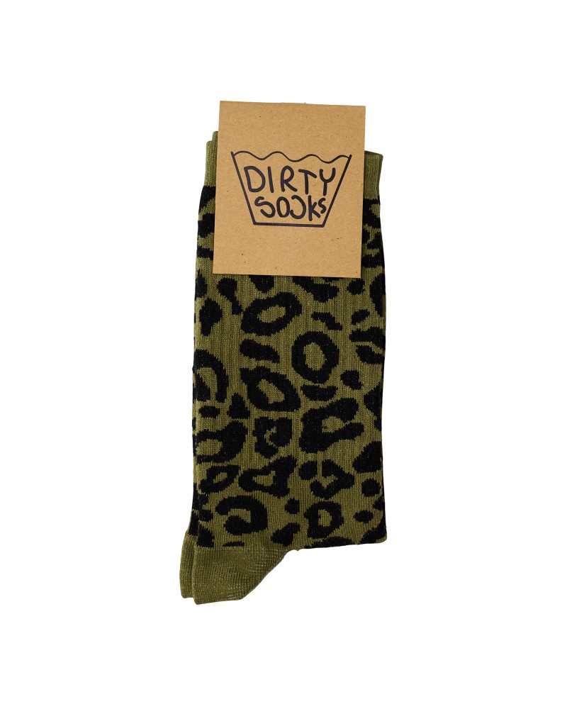 Dirty Socks Κάλτσα με σχέδια Leopard Kaki