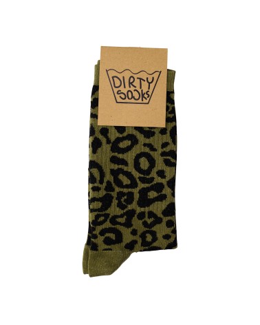Dirty Socks Unisex Socks Leopard Kaki