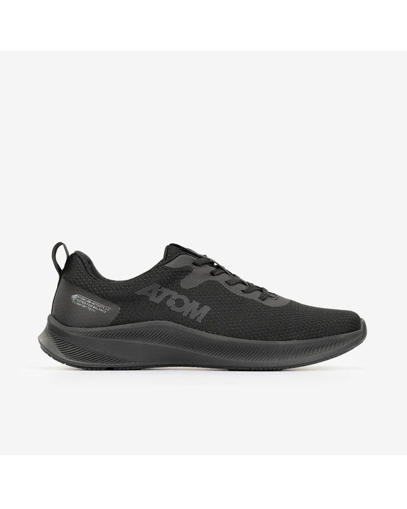 ATOM Activity AT126 Μαύρα Ανδρικά Sneakers με Διαπνέον Mesh & Αντικραδασμική Σόλα