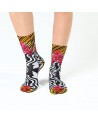 Lady Socks  Zebra-Flower